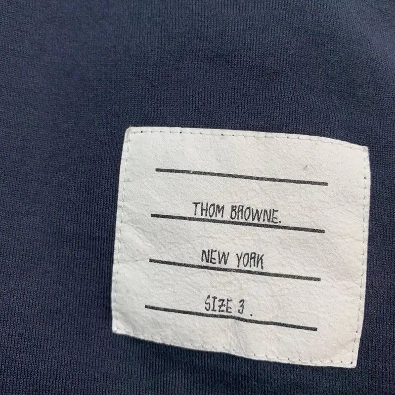 Thom Browne Thom Browne Men's Navy Cotton T-Shirt 0089 Size US L / EU 52-54 / 3 - 6 Thumbnail