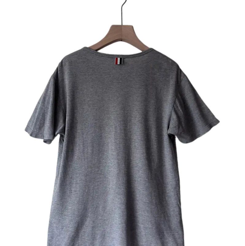 Thom Browne Thom Browne Gray Cotton Logo Men's T-Shirt 0089 Size US M / EU 48-50 / 2 - 2 Thumbnail