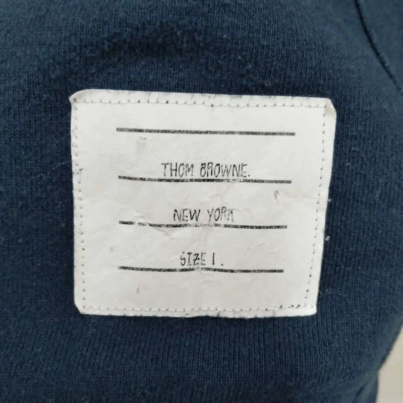 Thom Browne Thom Browne Navy Cotton Long Sleeve Sweatshirt 0089 Size US S / EU 44-46 / 1 - 4 Thumbnail