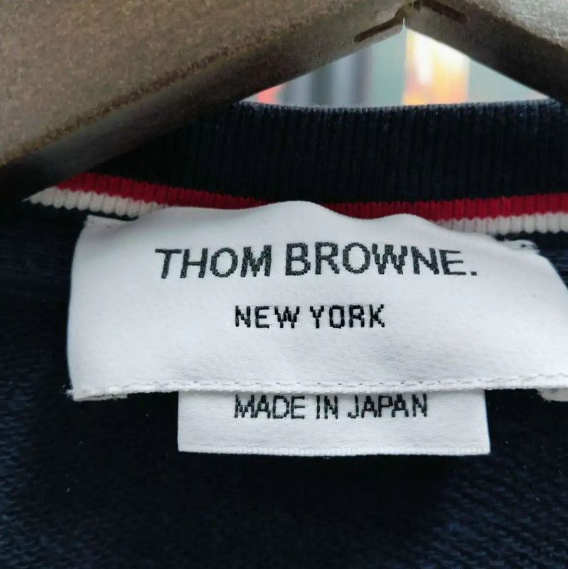Thom Browne Thom Browne Navy Cotton Long Sleeve Sweatshirt 0089 Size US S / EU 44-46 / 1 - 3 Thumbnail