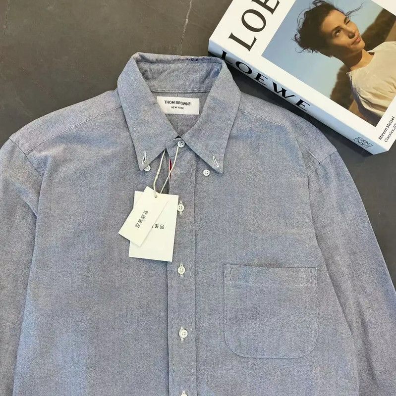 Thom Browne Thom Browne Light Blue Long Sleeve Shirt 0089 Size US M / EU 48-50 / 2 - 6 Thumbnail