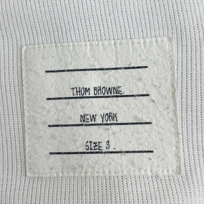 Thom Browne Thom Browne White Cotton Men's T-shirt 0089 Size US M / EU 48-50 / 2 - 4 Thumbnail