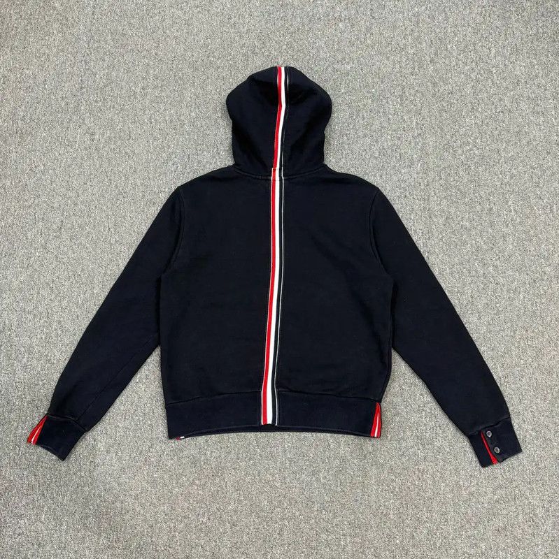 Thom Browne Thom Browne Black Cotton Hoodie for Men 0089 Size US XS / EU 42 / 0 - 2 Thumbnail