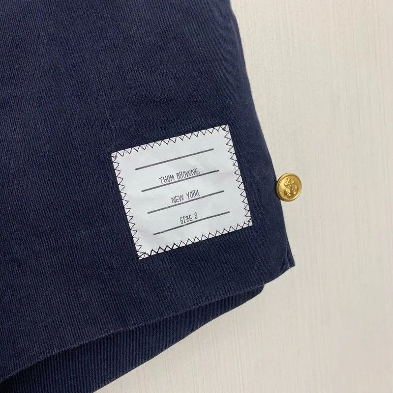 Thom Browne Thom Browne Men's Navy Cotton Shorts 0089 Size US 34 / EU 50 - 5 Thumbnail