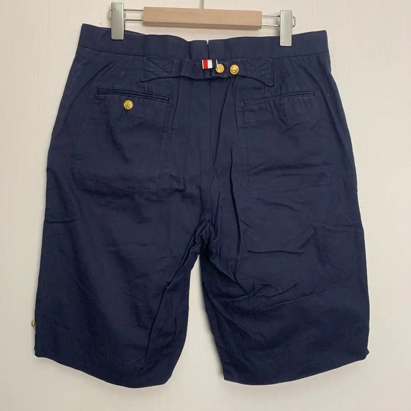Thom Browne Thom Browne Men's Navy Cotton Shorts 0089 Size US 34 / EU 50 - 2 Thumbnail