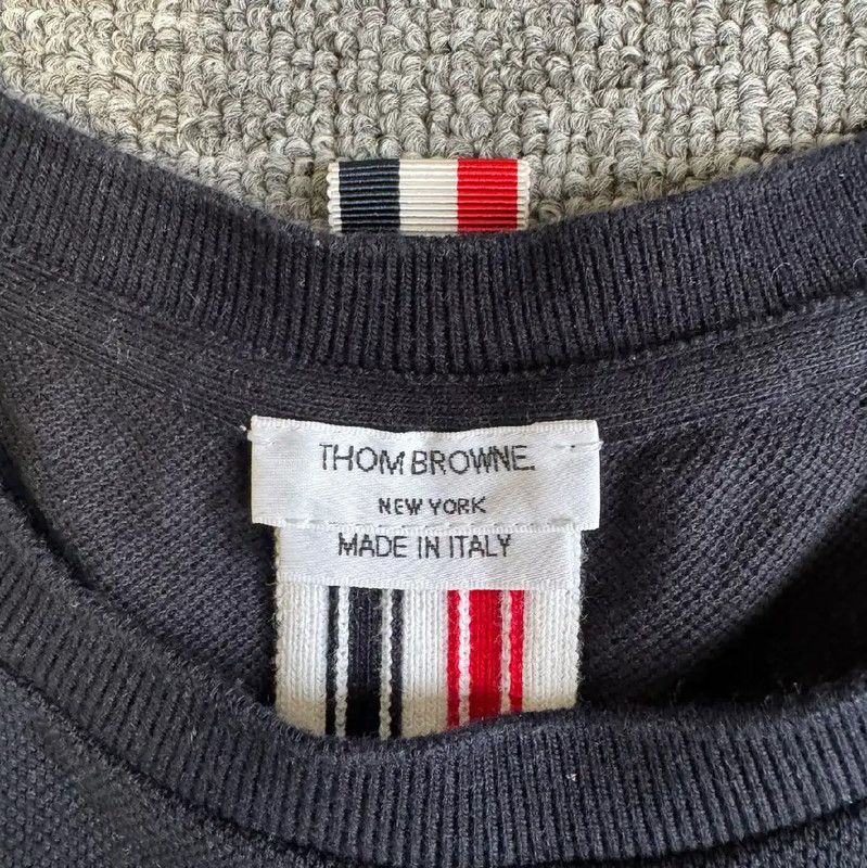 Thom Browne Thom Browne Black Men's T-Shirt Large Size 0089 Size US L / EU 52-54 / 3 - 4 Thumbnail