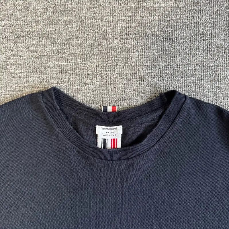Thom Browne Thom Browne Black Men's T-Shirt Large Size 0089 Size US L / EU 52-54 / 3 - 3 Thumbnail