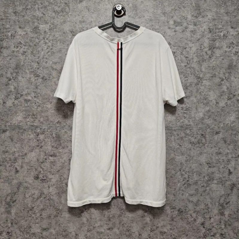 Thom Browne Thom Browne Men's White Cotton T-Shirt 0089 Size US L / EU 52-54 / 3 - 2 Thumbnail