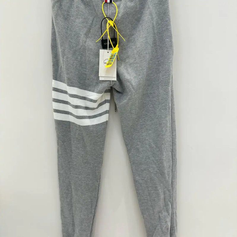 Thom Browne Thom Browne Gray Cotton Striped Casual Pants 0089 Size US 32 / EU 48 - 2 Thumbnail