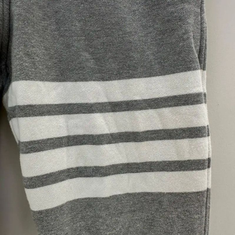 Thom Browne Thom Browne Gray Cotton Striped Casual Pants 0089 Size US 32 / EU 48 - 5 Thumbnail
