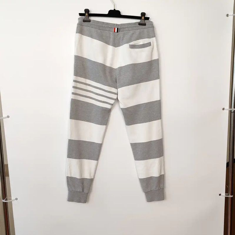 Thom Browne Thom Browne Gray Cotton Casual Pants for Men 0089 Size US 26 / EU 42 - 2 Thumbnail