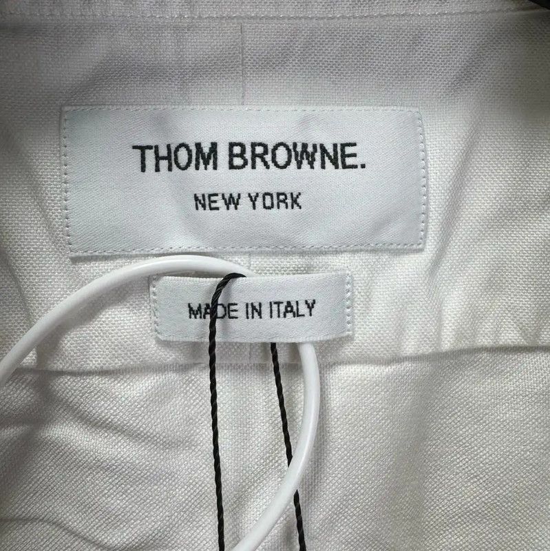 Thom Browne Thom Browne White Long Sleeve Shirt 0089 Size US S / EU 44-46 / 1 - 4 Thumbnail