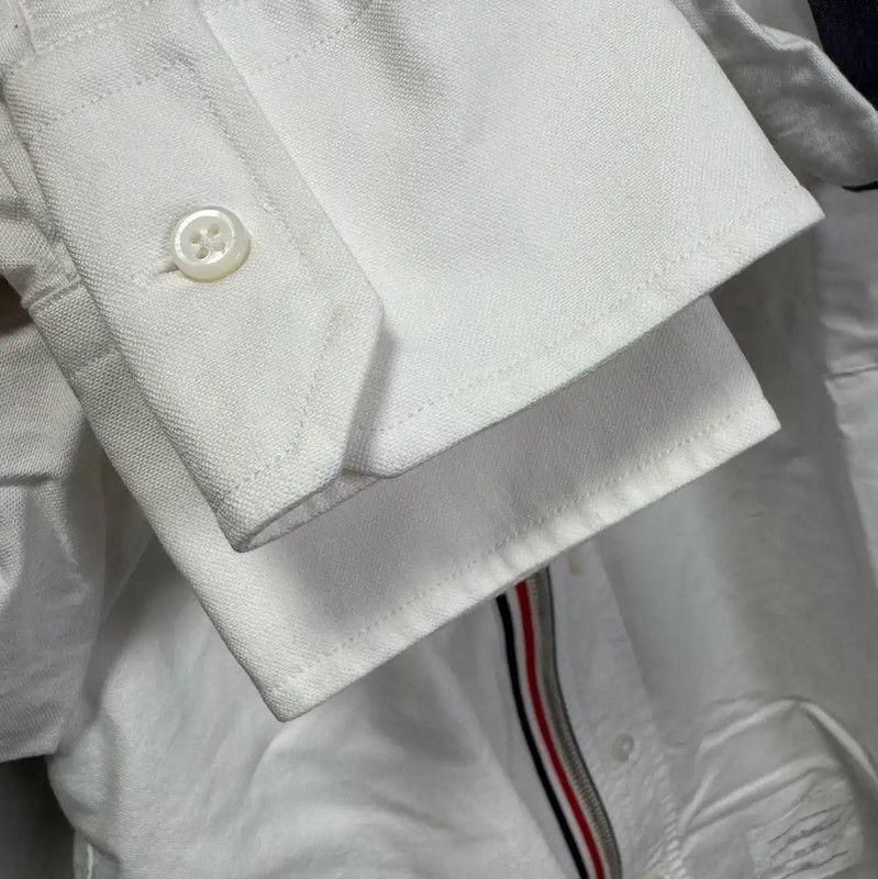 Thom Browne Thom Browne White Long Sleeve Shirt 0089 Size US S / EU 44-46 / 1 - 6 Thumbnail
