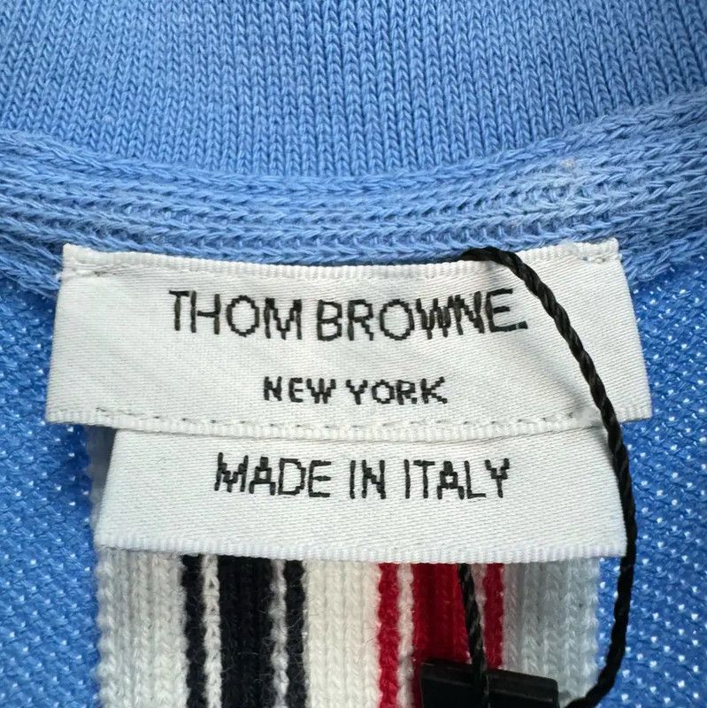Thom Browne Thom Browne Blue Cotton Striped Polo Shirt 0089 Size US L / EU 52-54 / 3 - 6 Thumbnail