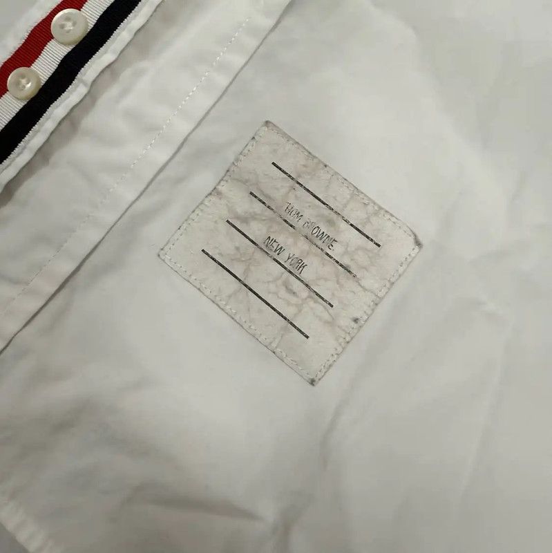 Thom Browne Thom Browne White Cotton Men's Shirt 0089 Size US M / EU 48-50 / 2 - 3 Thumbnail