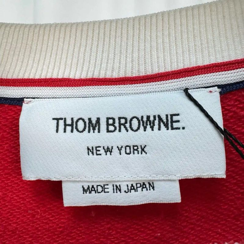 Thom Browne Thom Browne Striped Cotton Long Sleeve Sweatshirt 0089 Size US S / EU 44-46 / 1 - 7 Thumbnail