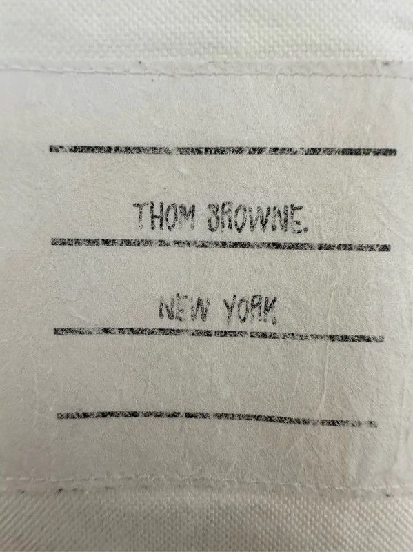 Thom Browne Thom Browne White Striped Long Sleeve Shirt 0089 Size US M / EU 48-50 / 2 - 9 Thumbnail