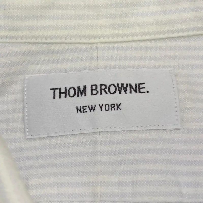 Thom Browne Thom Browne Striped White Long Sleeve Shirt 0089 Size US M / EU 48-50 / 2 - 6 Thumbnail