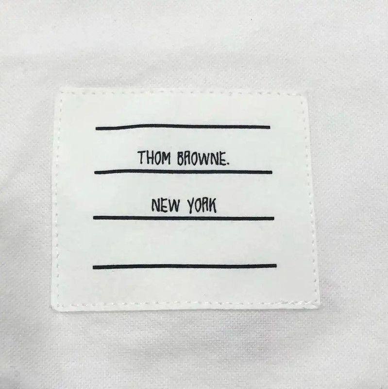 Thom Browne Thom Browne White Embroidered Long Sleeve Shirt 0089 Size US S / EU 44-46 / 1 - 7 Thumbnail