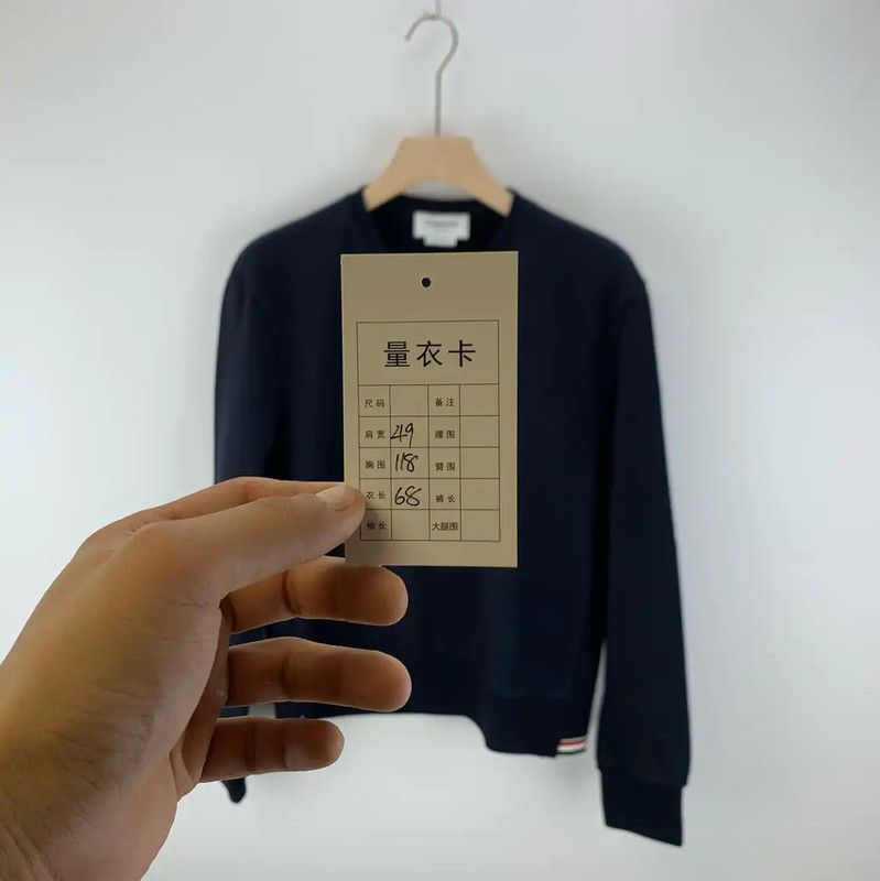 Thom Browne Thom Browne Blue Cotton Men's Sweatshirt 0089 Size US M / EU 48-50 / 2 - 5 Thumbnail