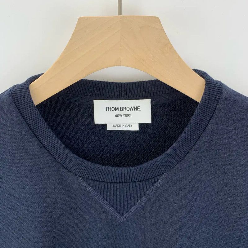 Thom Browne Thom Browne Blue Cotton Men's Sweatshirt 0089 Size US M / EU 48-50 / 2 - 3 Thumbnail