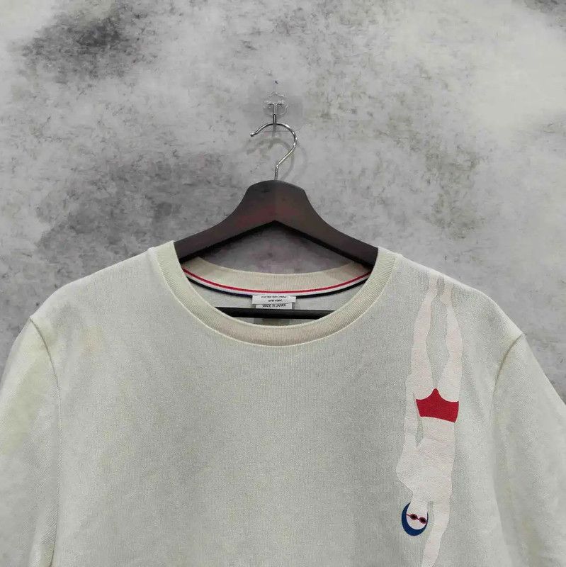 Thom Browne Thom Browne Summer Cream Cotton Short Sleeve T-Shirt 0089 Size US M / EU 48-50 / 2 - 3 Thumbnail