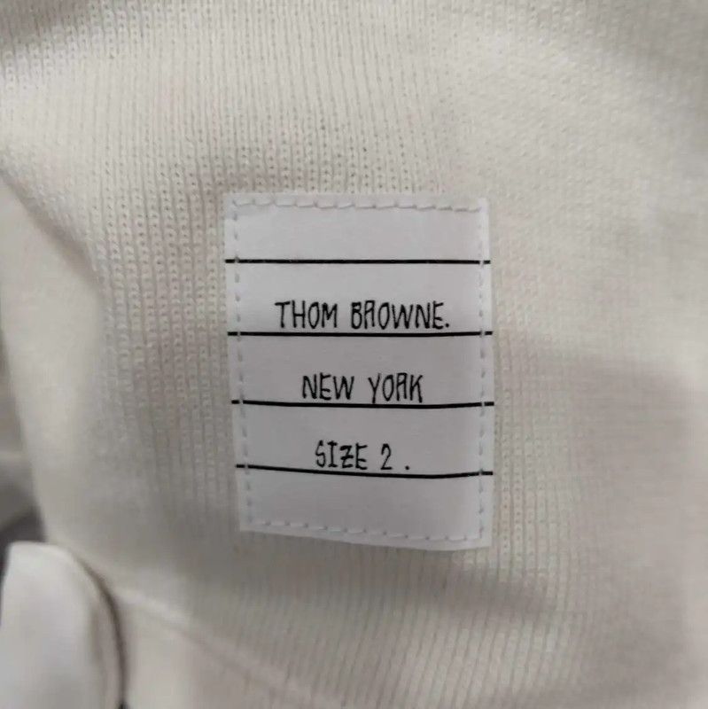 Thom Browne Thom Browne Summer Cream Cotton Short Sleeve T-Shirt 0089 Size US M / EU 48-50 / 2 - 5 Thumbnail
