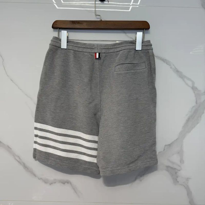 Thom Browne Thom Browne Men's Gray Striped Cotton Shorts 0089 Size US 32 / EU 48 - 2 Thumbnail