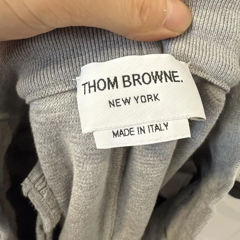 Thom Browne Thom Browne Men's Gray Striped Cotton Shorts 0089 Size US 32 / EU 48 - 3 Thumbnail
