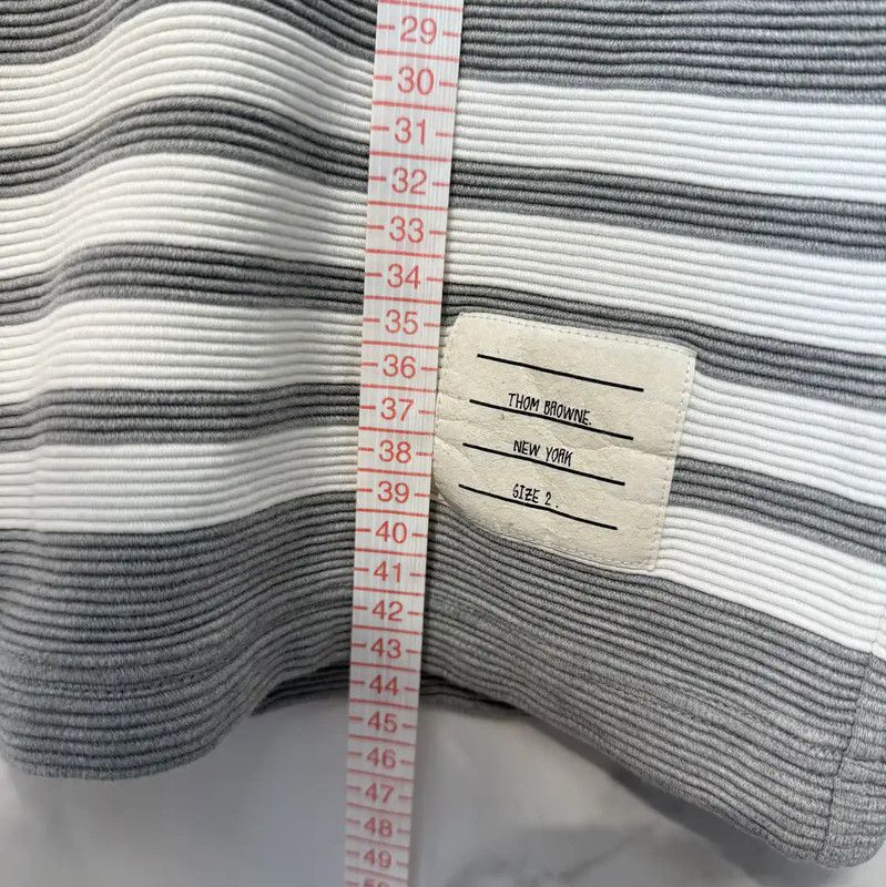 Thom Browne Thom Browne Men's Gray Striped Cotton Shorts 0089 Size US 32 / EU 48 - 7 Thumbnail