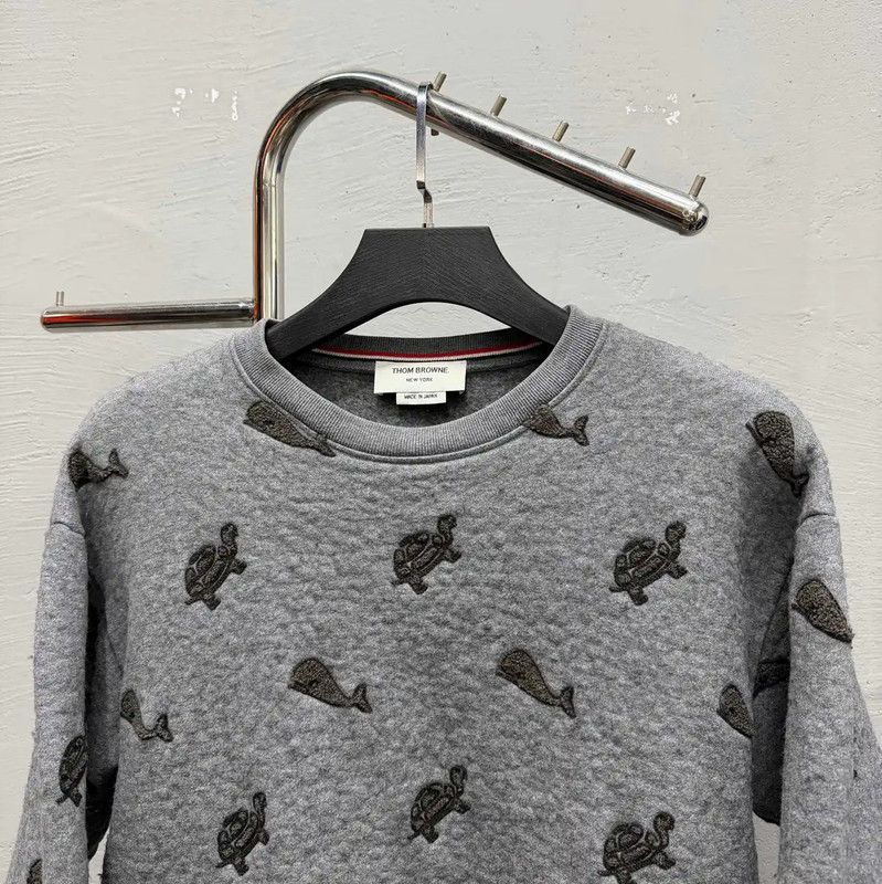 Thom Browne Thom Browne Gray Cotton Sweatshirt for Men 0089 Size US M / EU 48-50 / 2 - 3 Thumbnail