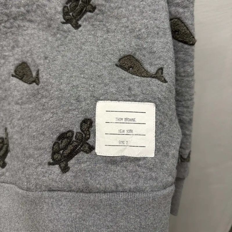 Thom Browne Thom Browne Gray Cotton Sweatshirt for Men 0089 Size US M / EU 48-50 / 2 - 5 Thumbnail