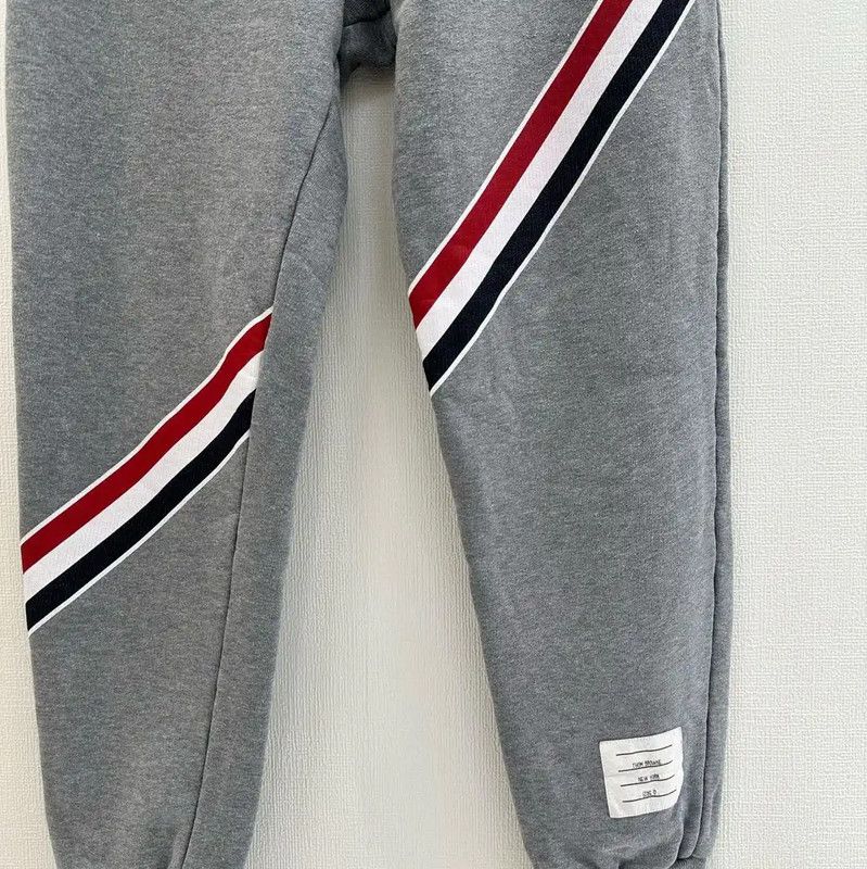 Thom Browne Thom Browne Gray Cotton Striped Casual Pants 0089 Size US 26 / EU 42 - 4 Thumbnail