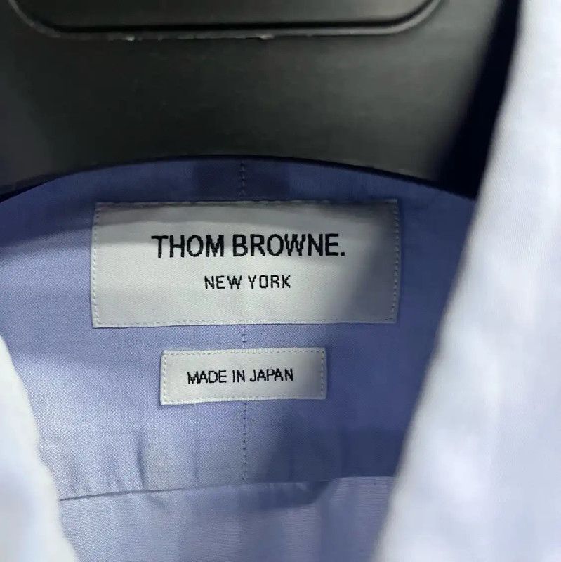 Thom Browne Thom Browne Blue Cotton Men's Shirt 0089 Size US M / EU 48-50 / 2 - 3 Thumbnail
