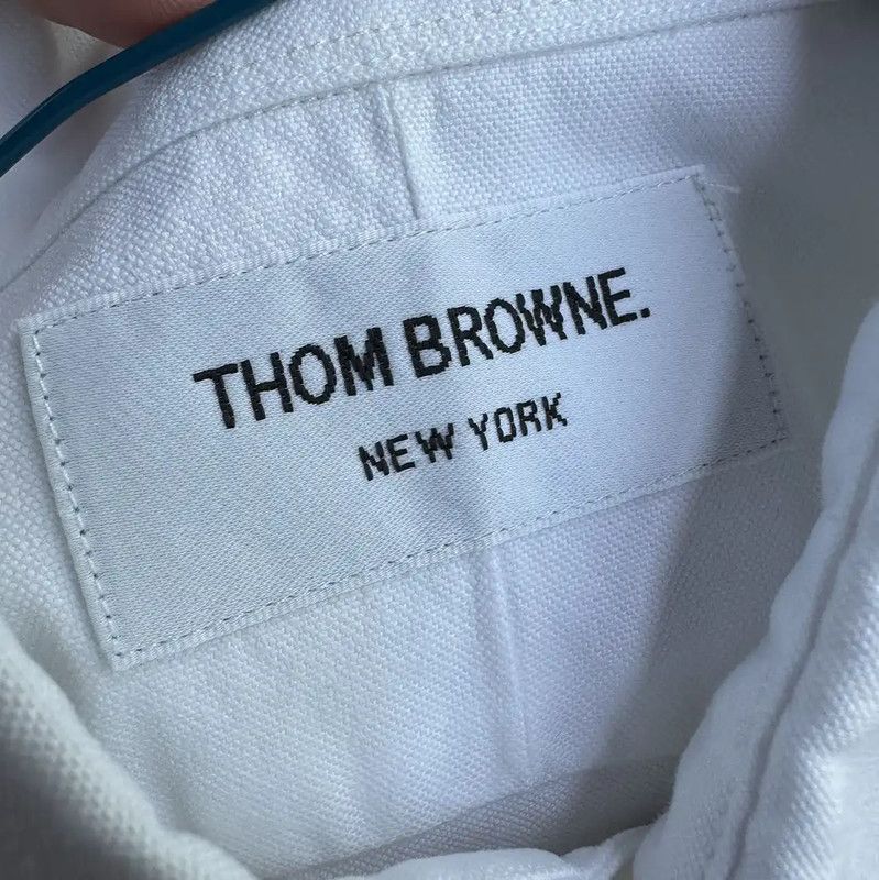 Thom Browne Thom Browne White Cotton Long Sleeve Shirt 0089 Size US S / EU 44-46 / 1 - 4 Thumbnail