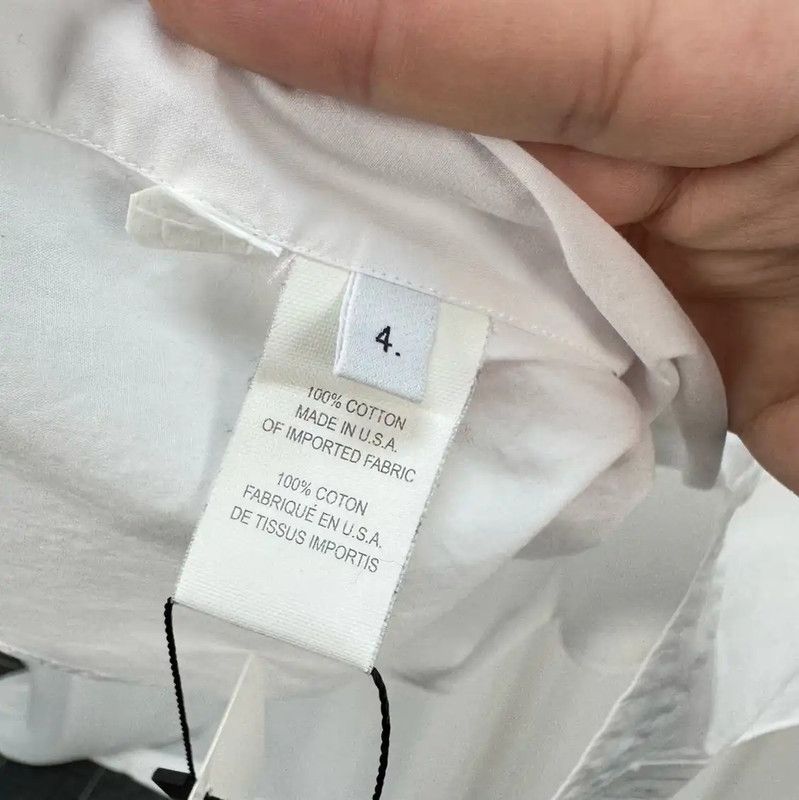 Thom Browne Thom Browne White Striped Long Sleeve Shirt 0089 Size US XL / EU 56 / 4 - 7 Thumbnail