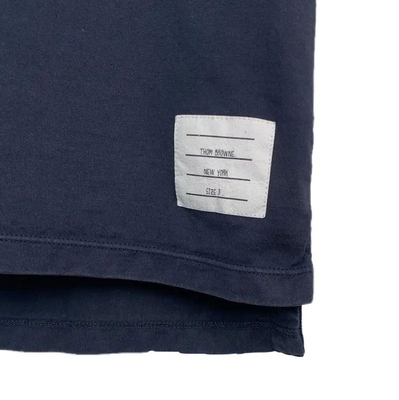 Thom Browne Thom Browne Men's Navy Cotton T-Shirt 0089 Size US L / EU 52-54 / 3 - 5 Thumbnail