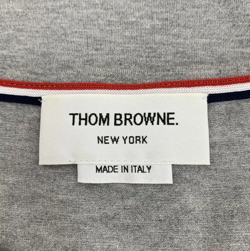 Thom Browne Gray Cotton T-Shirt for Men 0089