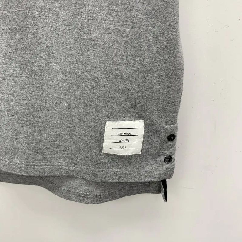 Thom Browne Gray Cotton T-Shirt for Men 0089