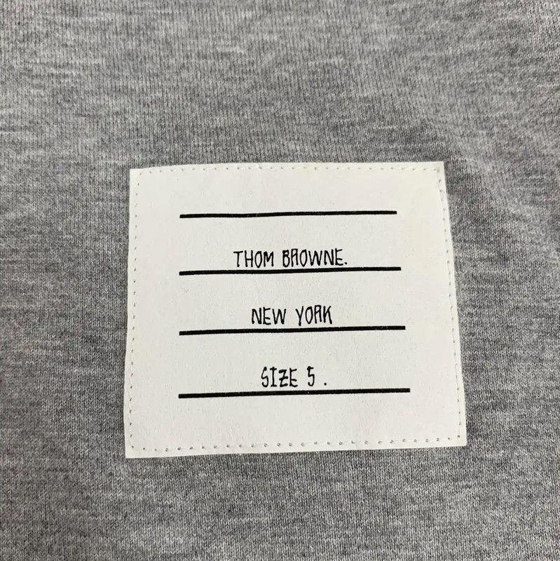 Thom Browne Gray Cotton T-Shirt for Men 0089