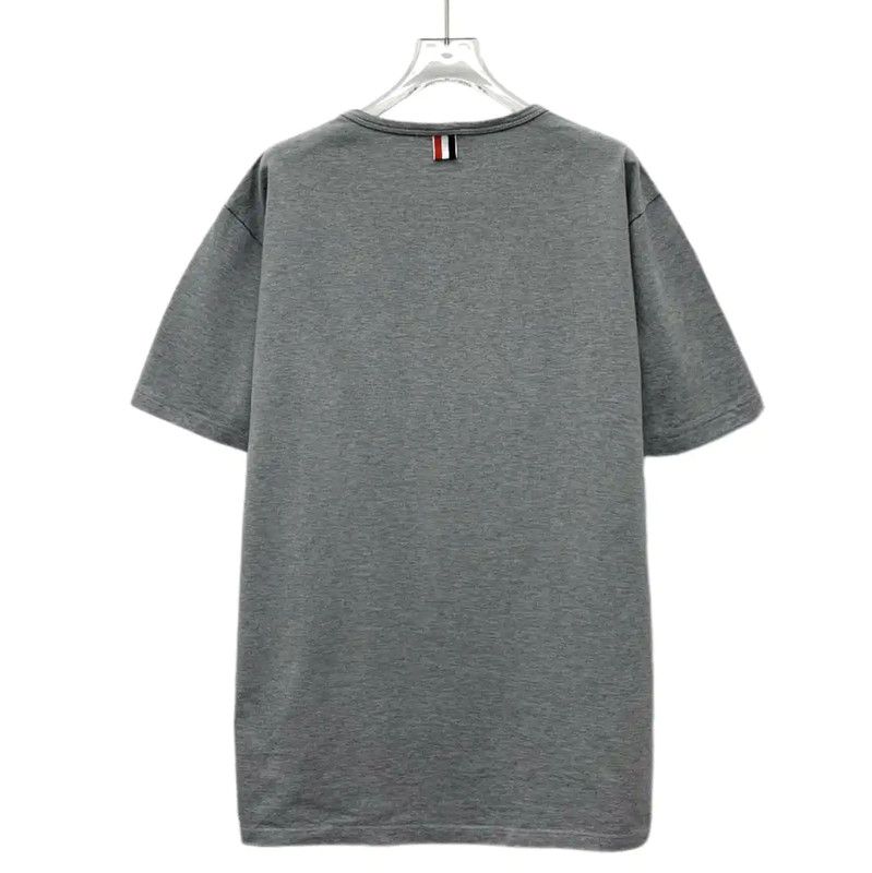 Thom Browne Gray Cotton T-Shirt for Men 0089