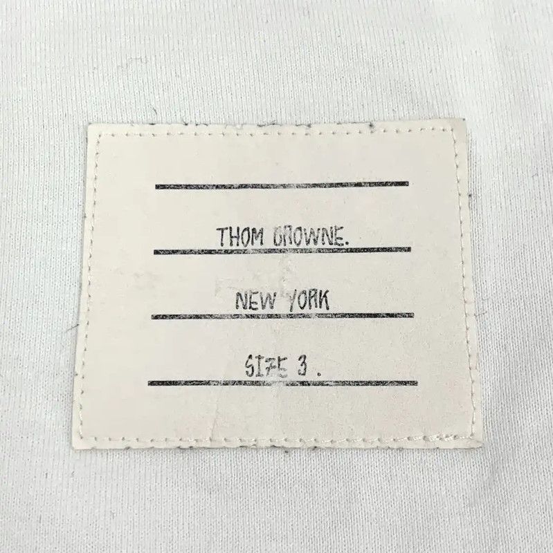 Thom Browne Thom Browne Men's White Cotton T-Shirt Size L 0089 Size US L / EU 52-54 / 3 - 5 Thumbnail