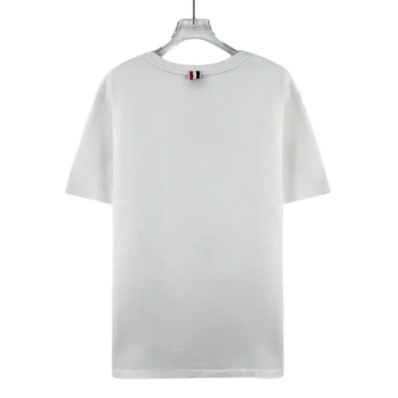 Thom Browne Thom Browne Men's White Cotton T-Shirt Size L 0089 Size US L / EU 52-54 / 3 - 2 Thumbnail