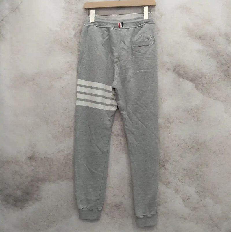 Thom Browne Thom Browne Gray Cotton Casual Pants for Men 0089 Size US 26 / EU 42 - 2 Thumbnail