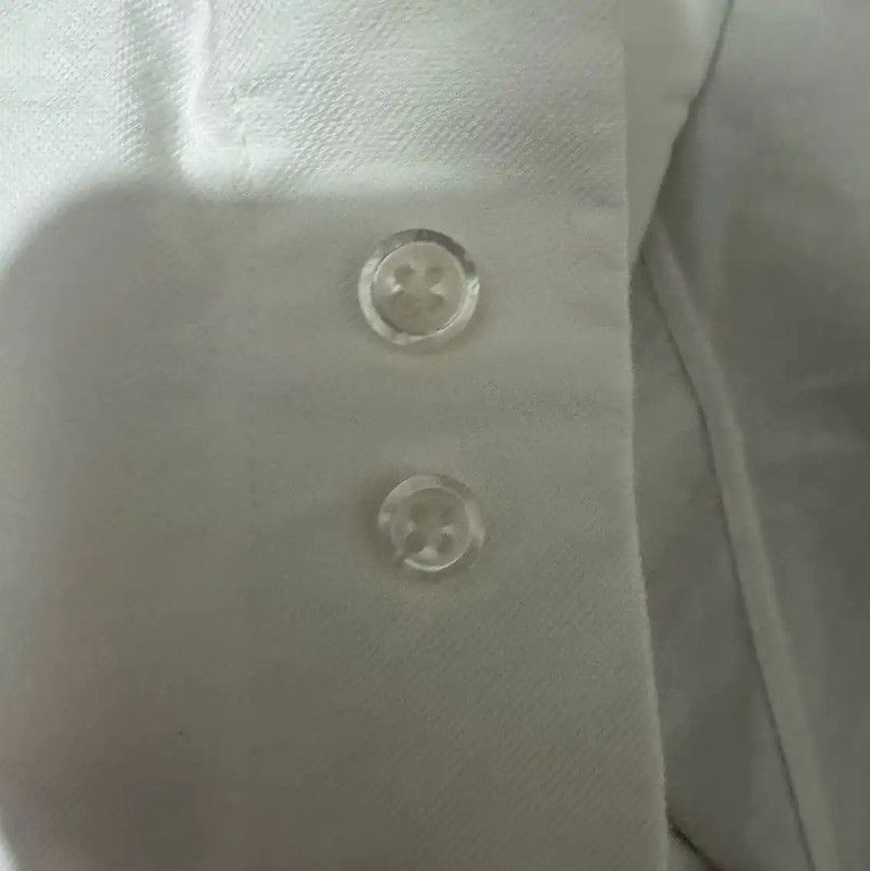 Thom Browne Thom Browne White Cotton Embroidered Logo Shirt 0089 Size US M / EU 48-50 / 2 - 6 Thumbnail