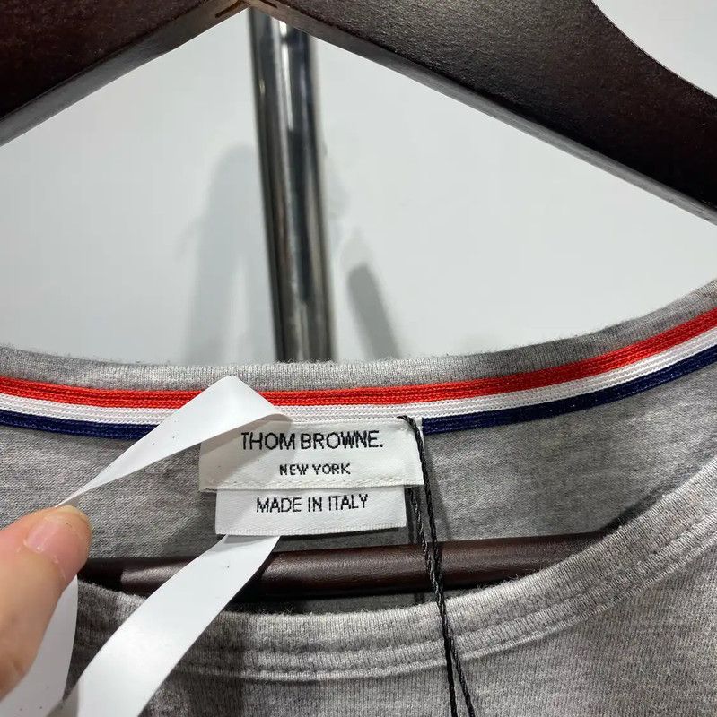 Thom Browne Thom Browne Gray Cotton Blend T-Shirt 0089 Size US XL / EU 56 / 4 - 5 Thumbnail