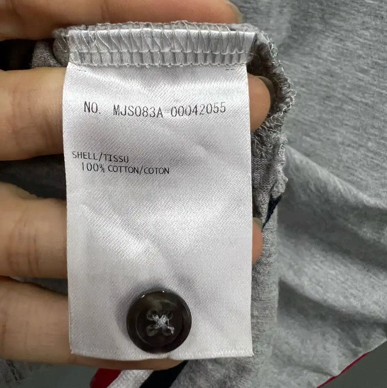 Thom Browne Thom Browne Gray Short Sleeve Cotton T-Shirt 0089 Size US M / EU 48-50 / 2 - 4 Thumbnail