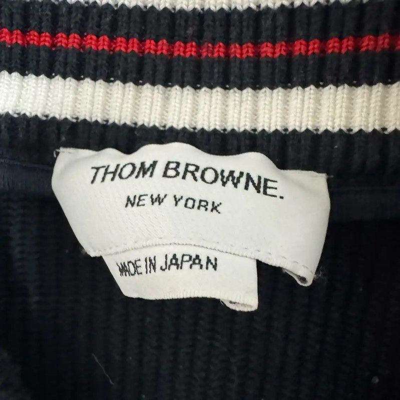 Thom Browne Thom Browne Navy Cotton Men's Sweater 0089 Size US M / EU 48-50 / 2 - 3 Thumbnail