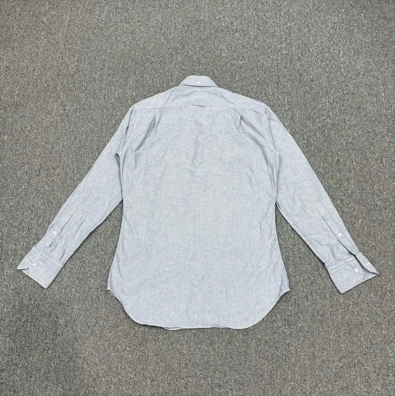 Thom Browne Thom Browne Blue Polyester Long Sleeve Shirt 0089 Size US M / EU 48-50 / 2 - 2 Thumbnail