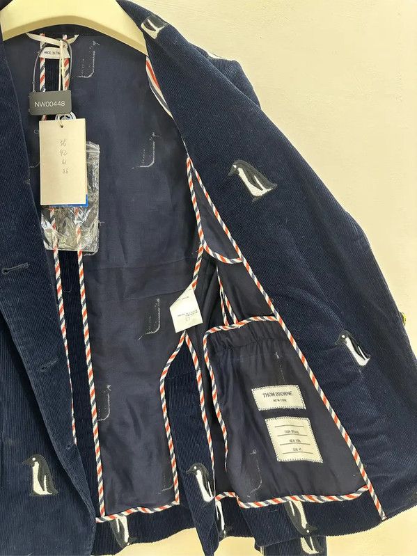 Thom Browne Thom Browne Navy Blue Cotton Long Sleeve Jacket 0089 Size US S / EU 44-46 / 1 - 4 Thumbnail